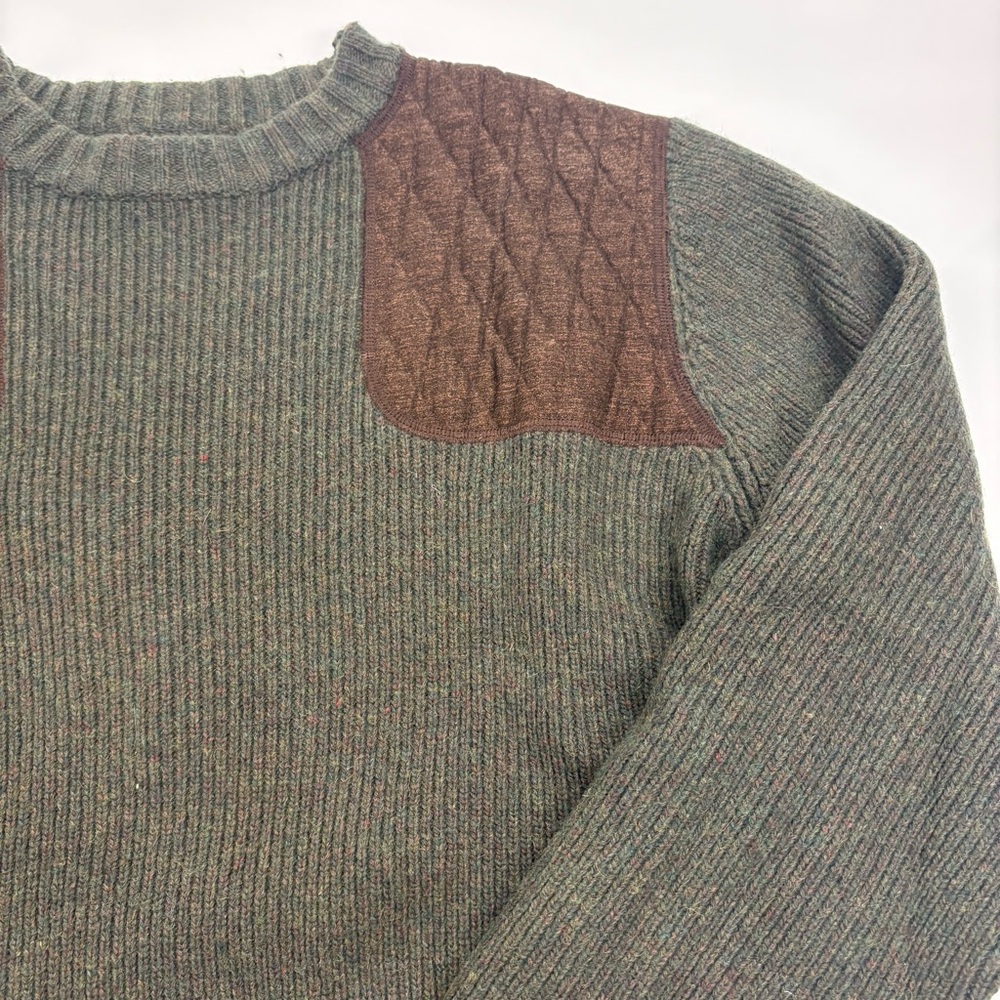 Dubarry of Ireland Made in Ireland Olive Green Wool Blend Crewneck Sweater - Picture 6 of 9